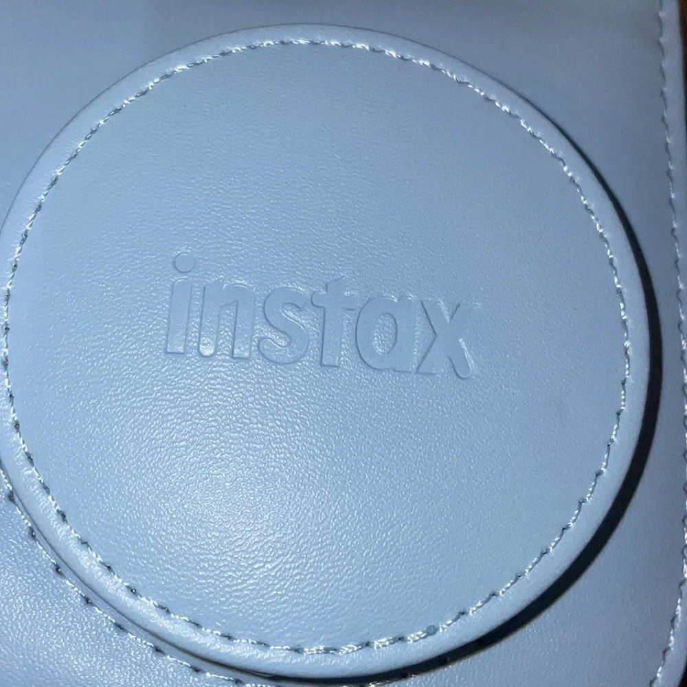New Instax blue camera case with strap